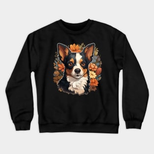 Rat Terrier Dog Flower Crewneck Sweatshirt